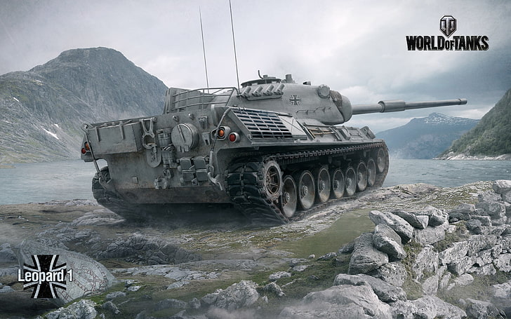 World of Tanks game illustration, Leopard 1, wargaming, video games, HD wallpaper