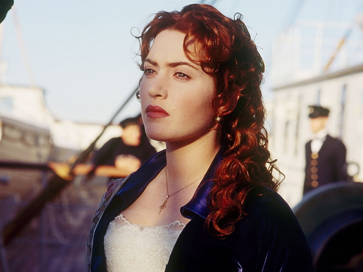 Kate Winslet, titanic, portrait, young adult, one person, headshot, HD wallpaper