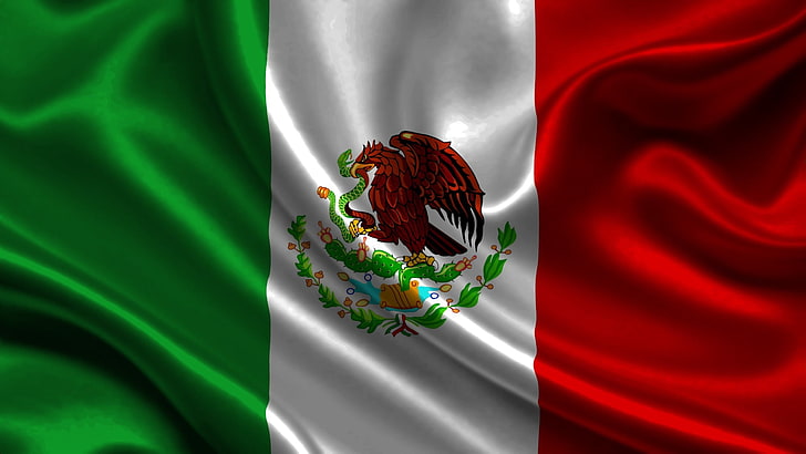 flag of Mexico, atlas, symbol, emblem, patriotism, national Landmark, HD wallpaper