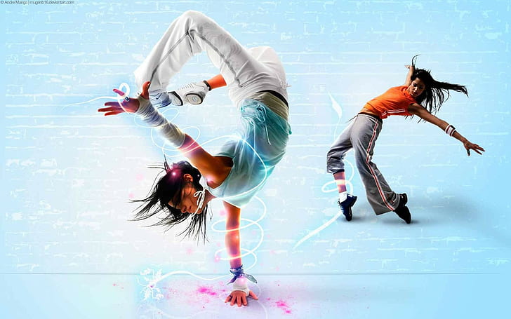 dancer, women, digital art, dancing, HD wallpaper