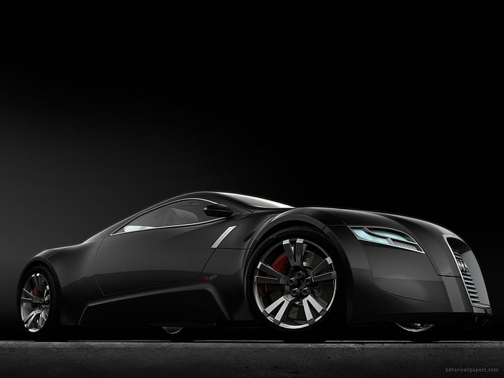 Audi R Zero Concept Black, black sports car, cars