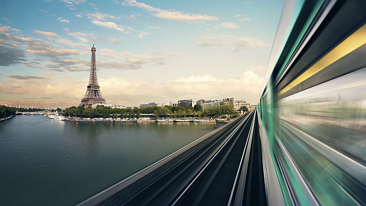 Eiffel Tower, Paris, France, motion blur, architecture, built structure