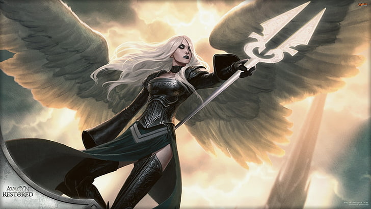fantasy art, angel, Magic: The Gathering, Avacyn, video games