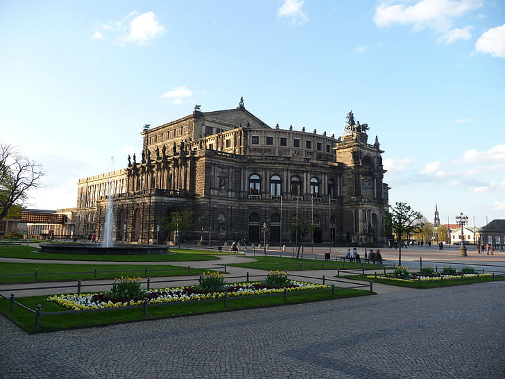 Germany Dresden Theater, HD wallpaper