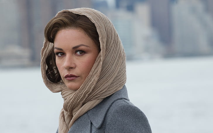 look, blur, frame, shawl, coat, Catherine Zeta-Jones, The city of Vice, HD wallpaper