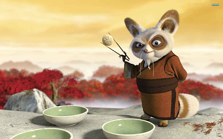 Kung Fu Panda, Shifu (Kung Fu Panda), mammal, animal themes, HD wallpaper