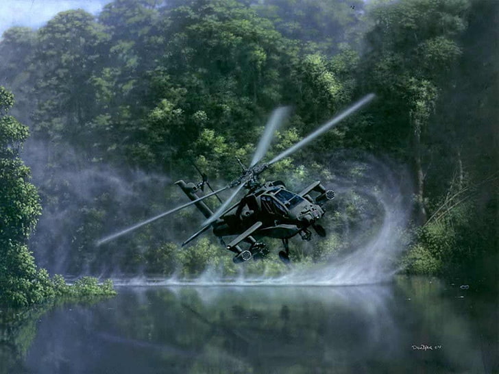 aircraft military helicopters artwork vehicles ah64 apache 1280x960  Aircraft Military HD Art