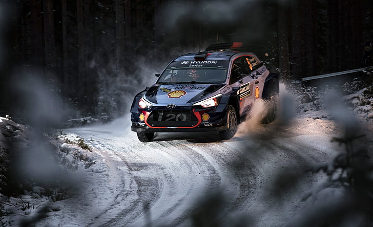 Winter, Auto, Snow, Sport, Machine, Race, Hyundai, Car, WRC