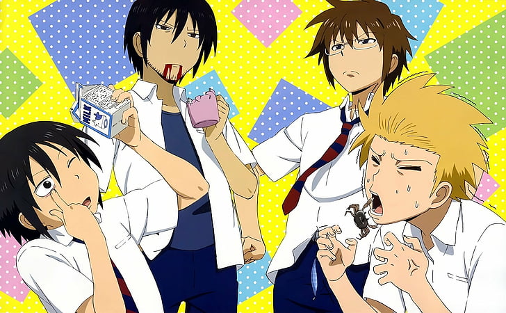 Anime, Daily Lives of High School Boys, Hidenori Tabata, Motoharu (Daily Lives of High School Boys)