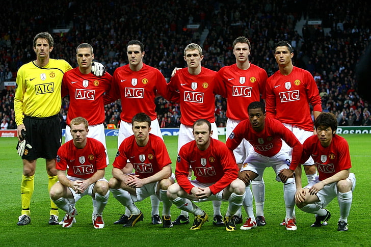 soccer team, Photo, Red, Wayne Rooney, Football, Club, Manchester United, HD wallpaper