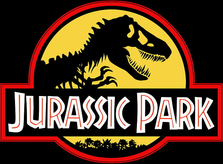 Jurassic Park, night, text, illuminated, communication, no people