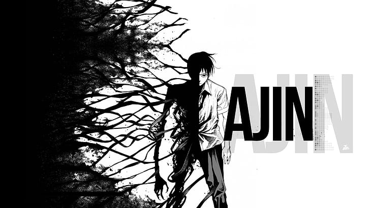 4800x900px | free download | HD wallpaper: Anime, Ajin: Demi-Human, Black,  Creepy, Dark, Monster | Wallpaper Flare