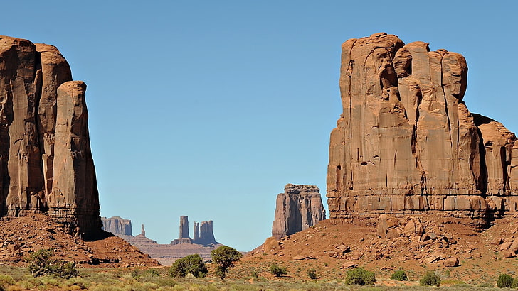 Monument Valley, Utah, canyons, desert, giants, uSA, landscape, HD wallpaper