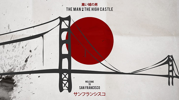 black and red heart print paper, The Man in the High Castle, San Francisco, HD wallpaper