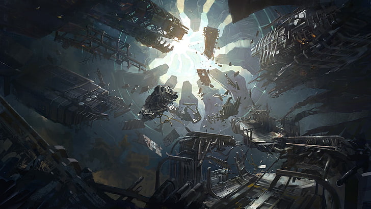 gray metal frame illustration, Halo, space, spaceship, Halo 4, HD wallpaper