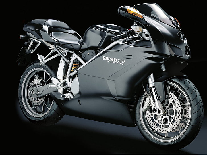 Ducati 749, black Ducati sports bike, Motorcycles, amazing bikes wallpapers