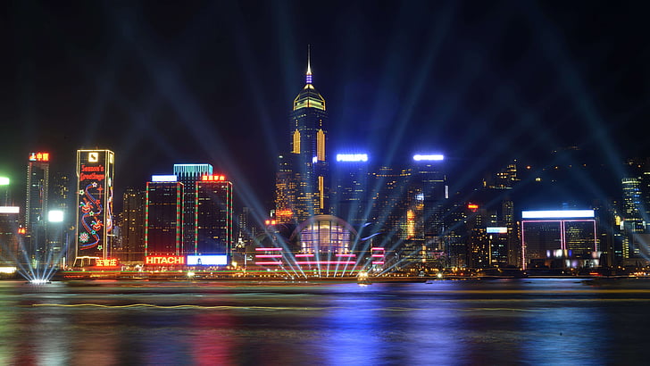 downtown, china, asia, 5k, 5k uhd, 5k ultrahd, sol, symphony of lights, HD wallpaper