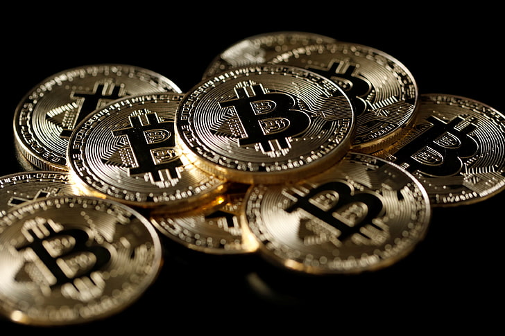 bitcoin, cash, coins, computer, digital, internet, money, technics, HD wallpaper