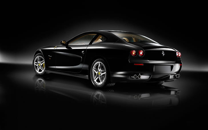 Superb Black Ferrari, cars, HD wallpaper