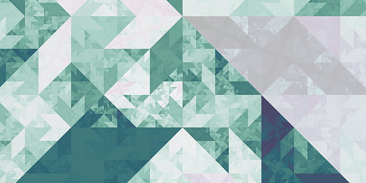 pattern, green, isometric, hexagon, fractal, cube, Apophysis, HD wallpaper