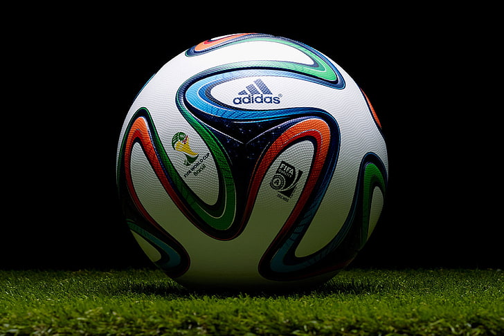 white and multicolored adidas soccer ball, brazuca, 2014, world cup