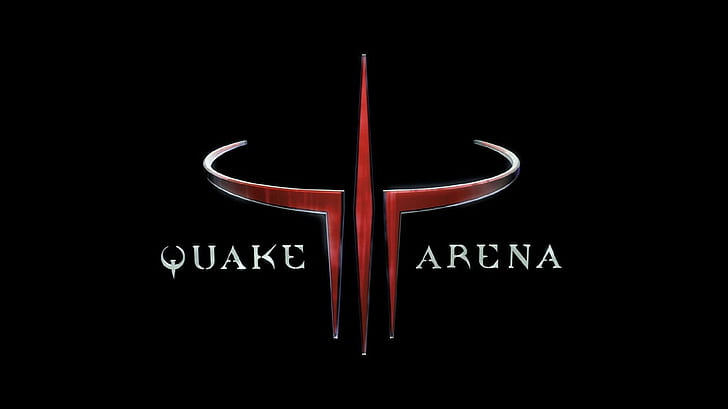 Quake, video games, first-person shooter, black, red, HD wallpaper