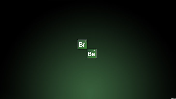 Br Ba advertisement, Breaking Bad, minimalism, gradient, TV, green color