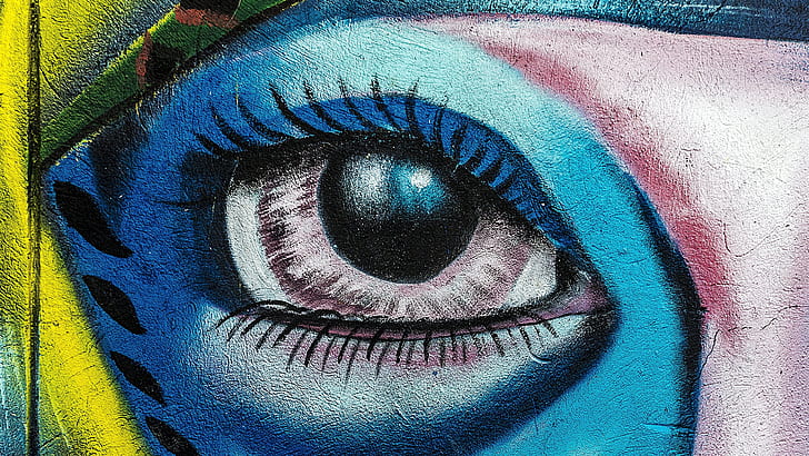 HD wallpaper: graffiti 4k pc hd, close-up, eye, full frame, blue, human eye  | Wallpaper Flare