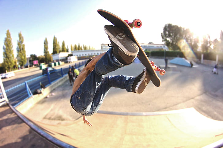 skate, skateboarding, skatepark, HD wallpaper