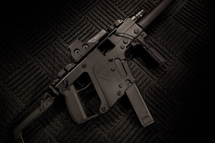 black rifle, weapons, background, the gun, Super V, KRISS Vector, HD wallpaper