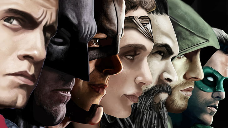 comic books, Superman, Batman, artwork, Justice League, Green Arrow, HD wallpaper