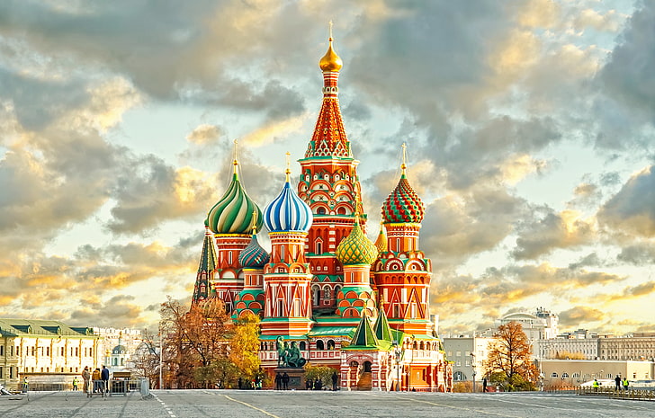 St. Basil's Cathedral, Russia, city, Moscow, The Kremlin, architecture