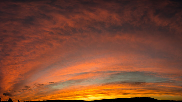 sky, afterglow, 8k, cloud, 8k uhd, sunset, dusk, evening, cloud - sky, HD wallpaper