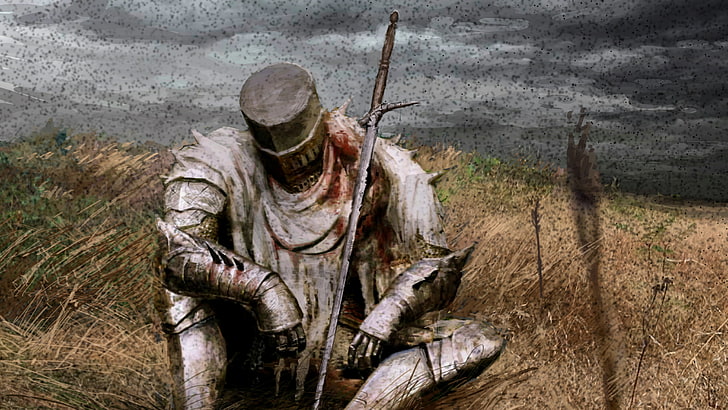 soldier in grass painting, Dark Souls, Dark Souls II, Dark Souls III, HD wallpaper