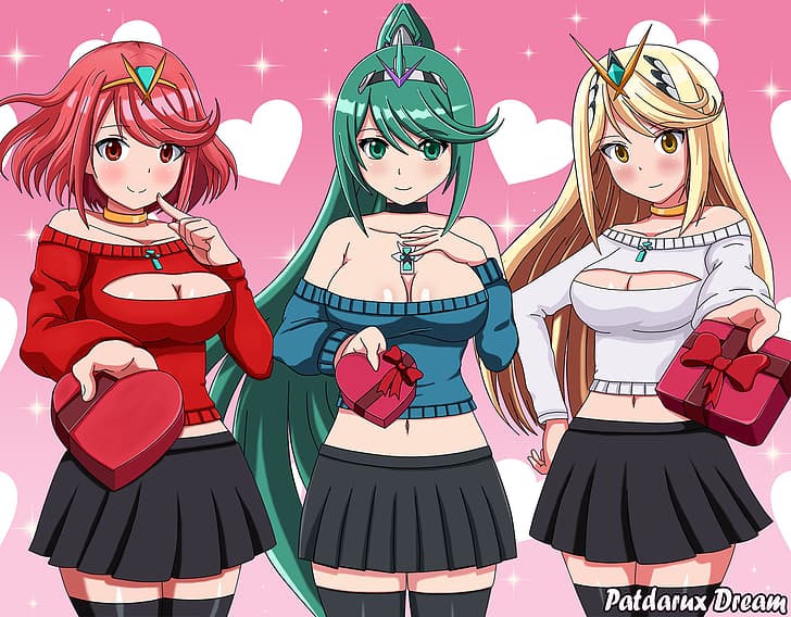 anime girls, Xenoblade, Homura (Xenoblade 2), Hikari (Xenoblade Chronicles 2)