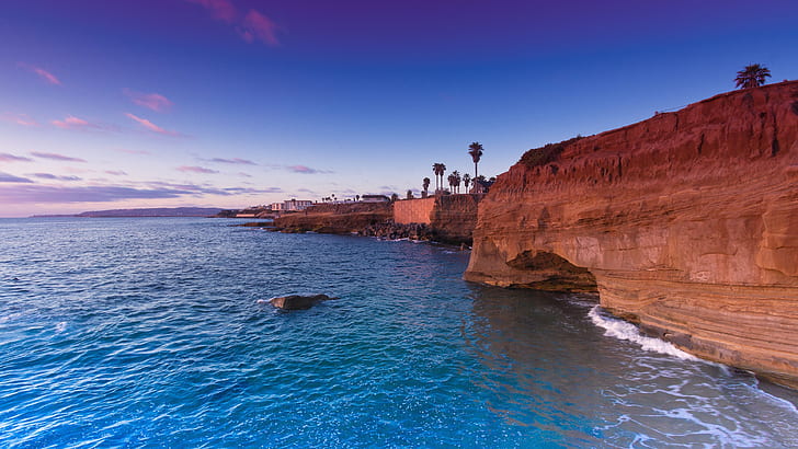 sunset cliffs, san diego, california, usa, coastline, ocean