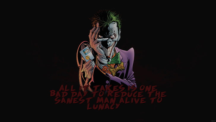 The Joker wallpaper, Batman Begins, quote, art and craft, studio shot, HD wallpaper