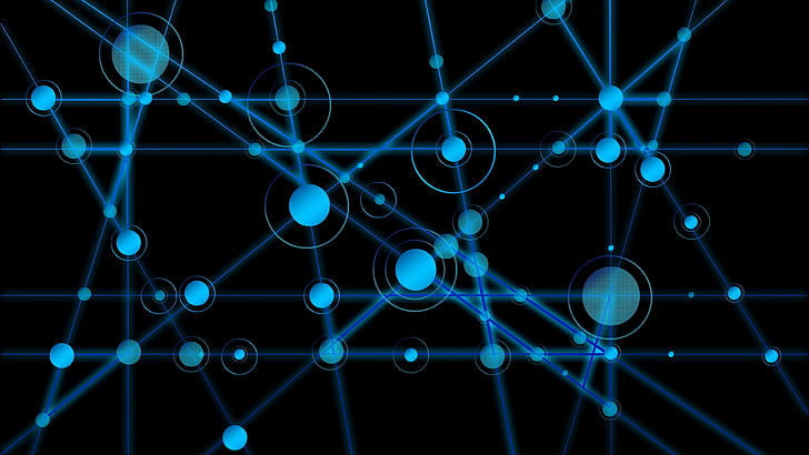 HD wallpaper: blue, light, circle, network, line, pattern, digital art,  connection | Wallpaper Flare