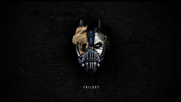 gray skull illustration, movies, Batman, The Dark Knight, The Dark Knight Rises, HD wallpaper