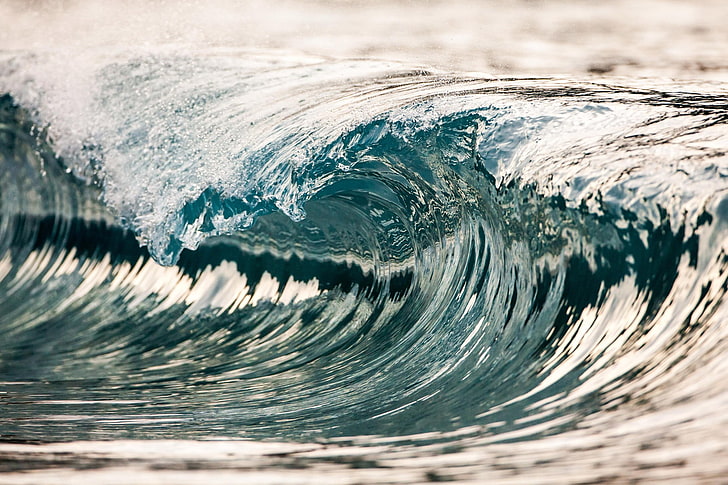 water waves, nature, sea, motion, close-up, no people, splashing, HD wallpaper