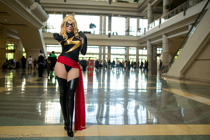 Women, Cosplay, Ms. Marvel, lifestyles, one person, clothing