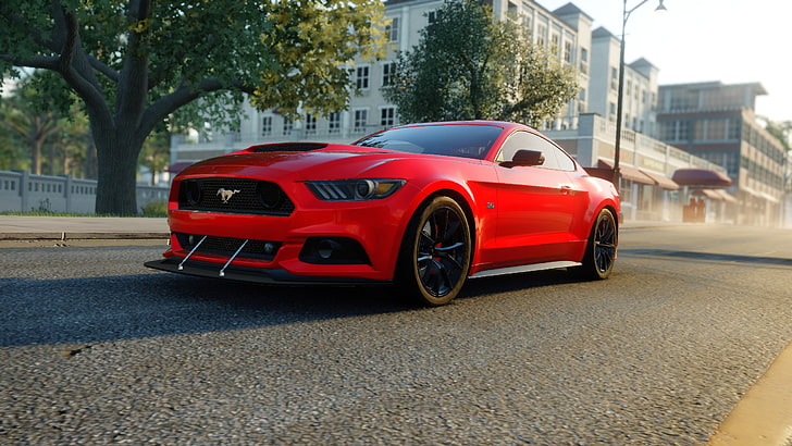 red Ford Mustang, Ford Mustang GT, The Crew, car, nitro, mode of transportation