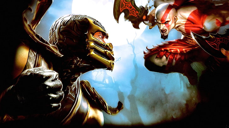 God Of War Kratos, Mortal Kombat, Scorpion (character), Mortal Kombat (2011), HD wallpaper