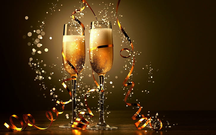 Celebrating Toast, sparkling, new year, lovely, happy new year, HD wallpaper