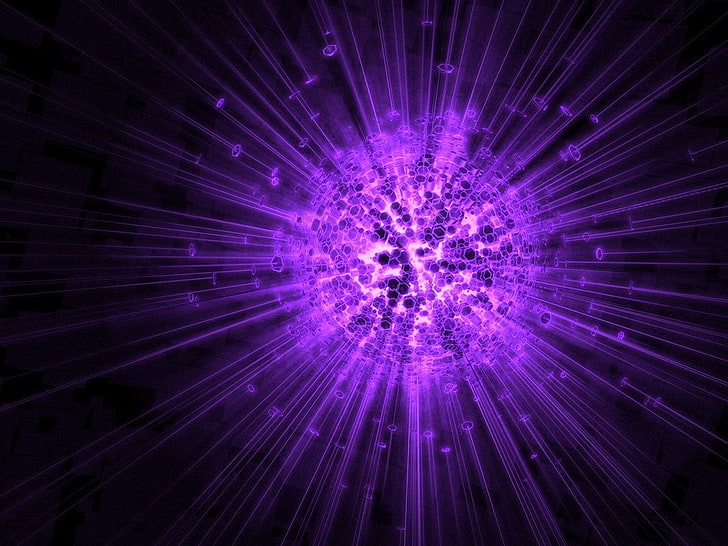 purple abstract wallpaper, Digital Blasphemy, sphere, nuclear, HD wallpaper