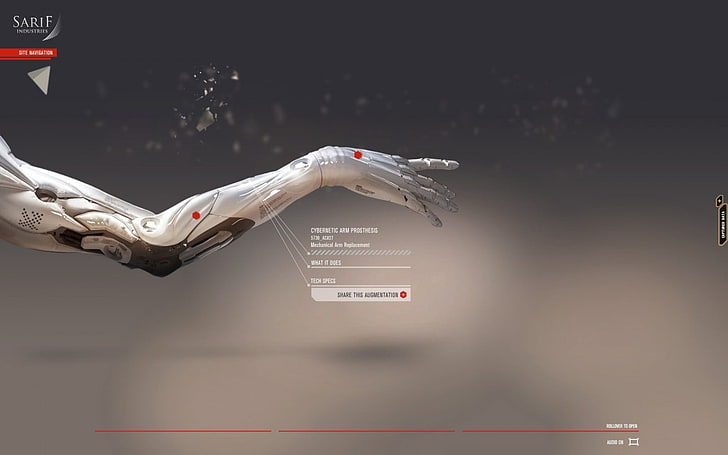 Sarie game application screenshot, Deus Ex: Human Revolution