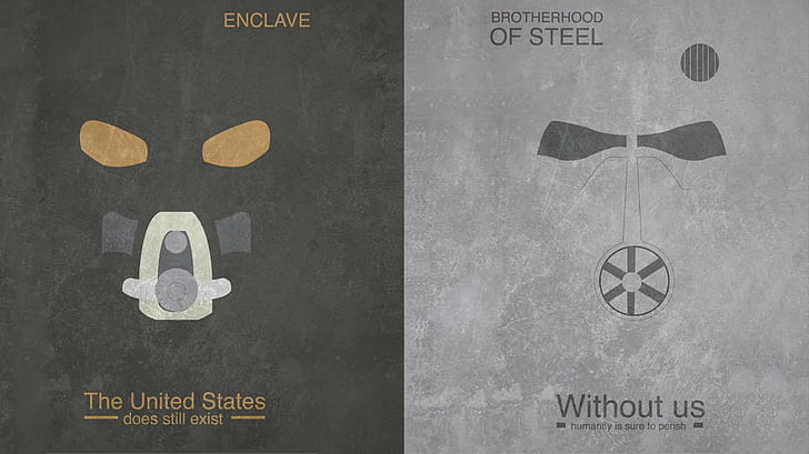 Brotherhood Of Steel, Enclave, Fallout, HD wallpaper
