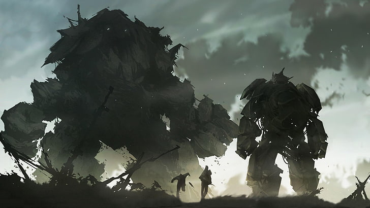 fantasy art, Shadow of the Colossus, video games, sky, nature