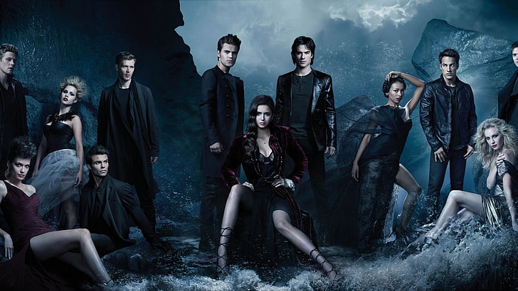 TV series casts digital wallpaper, The Vampire Diaries, Elena Gilbert, HD wallpaper