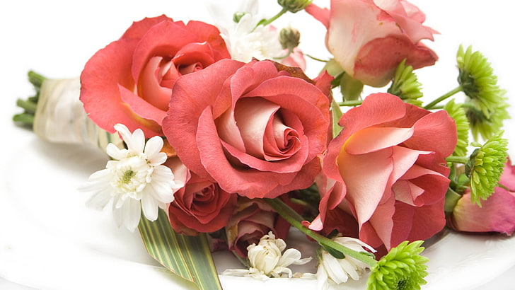 bouquet of red roses, composition, beautiful, flowers, rose - Flower